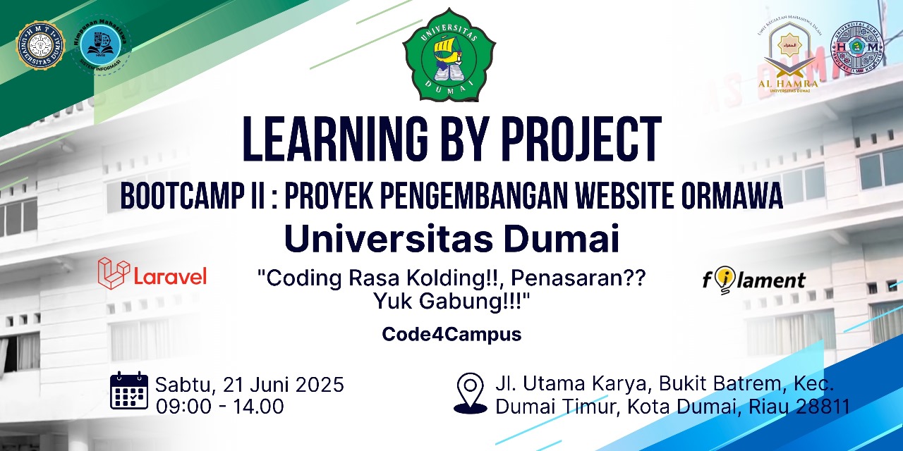 Bootcamp II : Proyek Pengembangan Website Ormawa Universitas Dumai Tahun 2025